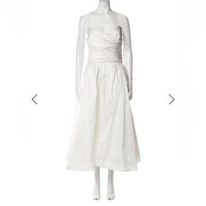 Amsale Ivory Strapless Wedding Dress